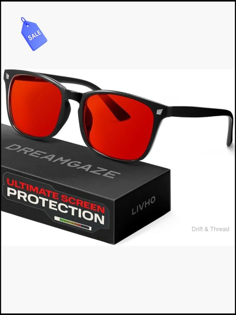 Blue Light Blocking Glasses for Sleep & Gaming, Unisex, TR90 Frame